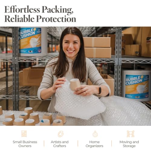Sagler 1 Pack 12-Inch Bubble Cushioning Wrap for Packing & Moving