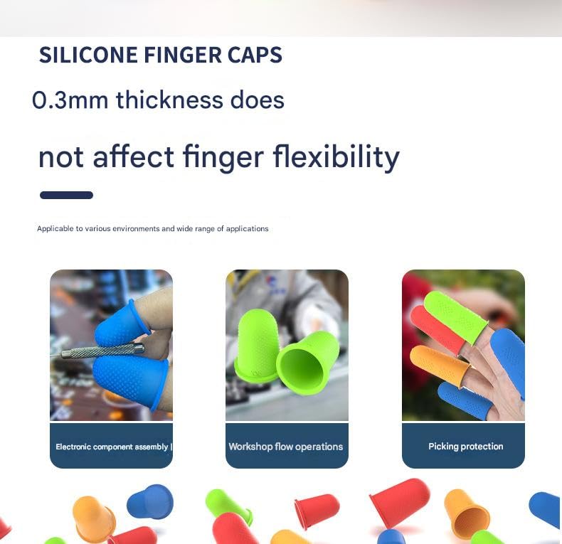 20-Pack Rubber Finger Tip Protectors for Sewing Crafting & Money Counting