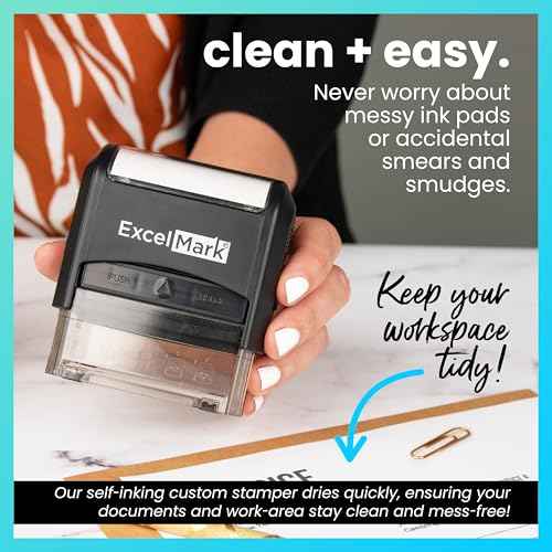 ExcelMark Self-Inking Rubber Stamp - Return to Sender Not at This Address - Red Ink (Medium)
