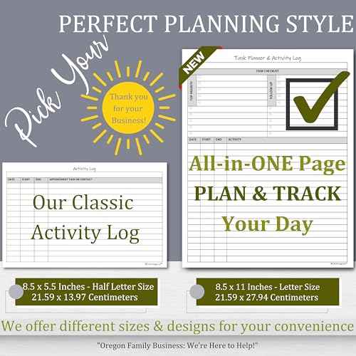 Task Planner & Activity Log Notepad ? 60 Page Undated Daily & Hourly Planning Pad, To-Do List, Checklist, Track Time & Tasks, ADHD Tracker ? Organize Workday, Boost Productivity ? 8.5 x 11 Tear Sheets