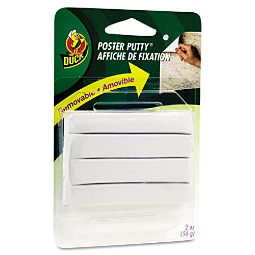 Duck Brand 2 oz Poster Putty - Reusable & Removable Mounting for Posters, Photos, Notes (White)