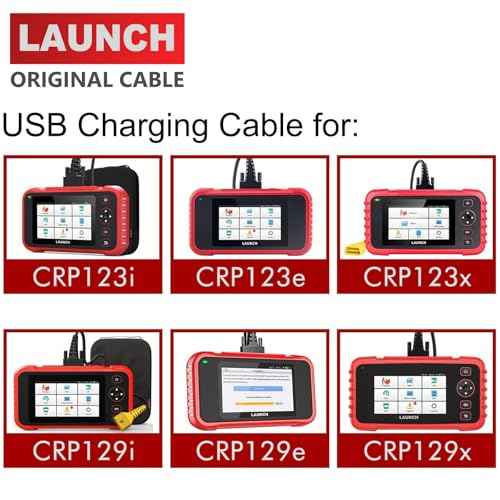 LAUNCH Original USB Charging Cable Replacement X-431 CRP123i, CRP123e, CRP123x, CRP129i, CRP129e, CRP129x, CRP909E, CRP909X OBD2 Scanner 5V DC