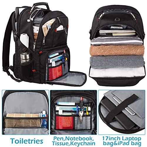 Jiefeike Travel Laptop Backpack,Extra Large Capacity TSA Friendly Anti Theft Backpacks with USB Charging Port,Water-Resistant Men Business College Computer Bookbag Fits 17 Inch Laptop&Notebook