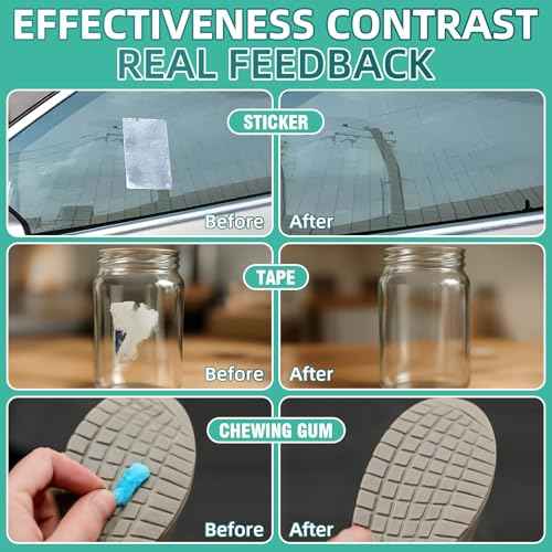 Adhesive Remover Spray, 4.06 Oz Glue Remover with Plastic Scraper and Towel, Surface Safe Sticky Stuff Remover for Car, Windows, Floor, Sticker Remover (1, GREEN)