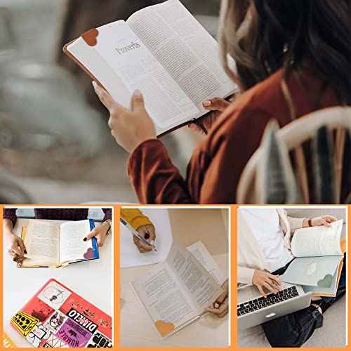 Leather Heart Bookmarks - Winjeto 6 Pieces Cute Corner Page Book Marks for Teachers Students Book Reading Lovers, for School Office Home Supplies (Heart£¨6pcs£©)