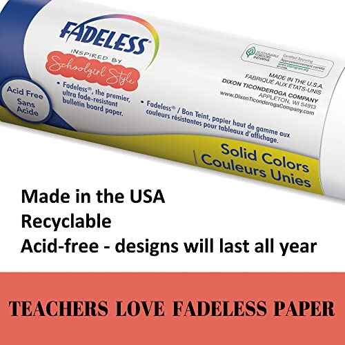 Fadeless Schoolgirl Style Bulletin Board Paper, Cotton Candy Cloud, 47.25" x 50', 1 Roll