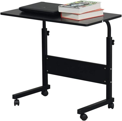 Skiennix Adjustable Height Mobile Computer Desk - Portable Rolling Laptop Stand Cart | Compact Design