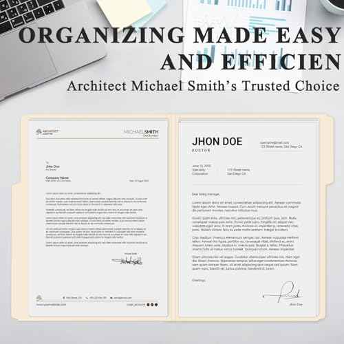 Manila Folders 8.5 x 11 | 1/3 Cut File Folders Letter Size | Manilla File Folders 8.5 x 11 Pack of 100 | Paper Folders for Documents, Business, School, Classroom and Office Supplies.