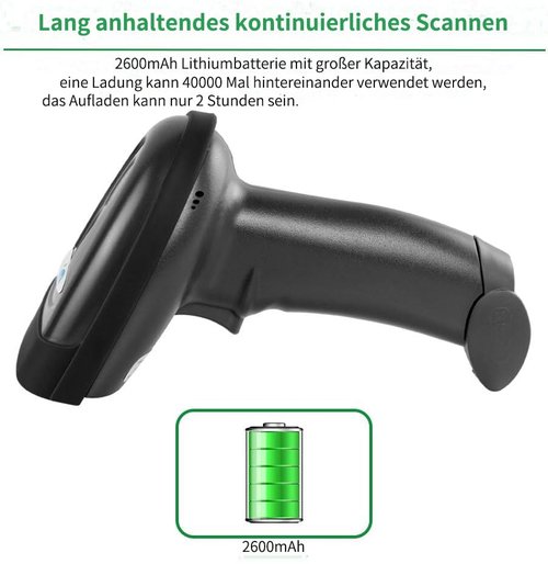NETUM Bluetooth Barcode Scanner, Compatible with 2.4G Wireless & Bluetooth Function & Wired Connection, Connect Smart Phone, Tablet, PC, CCD Bar Code Reader Work with Windows, Mac,Android (NT-1228BC)