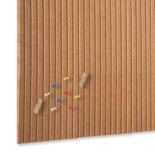 Large Cork Board Alternative-12 Pcs Self-Adhesive Felt Bulletin Board Tiles, Felt Pin Board Cork Board Tiles for Home Office Wall Decor, Tack Board 47"x35" (Longan Yellow