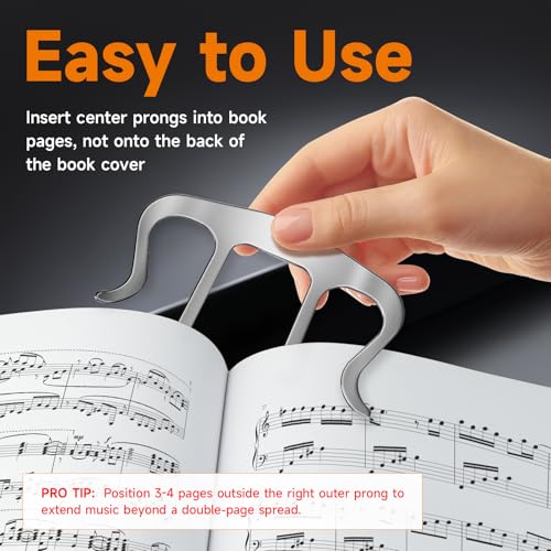 DUDUDU 17" Dimmable LED Piano Light, 2-in-1 Clamp Base Piano Lamp with Metal Music Book Clip & Flexible Gooseneck, 3 Colors Modes, Adjustable Height & Direction for Grand/Upright/Digital Pianos Black