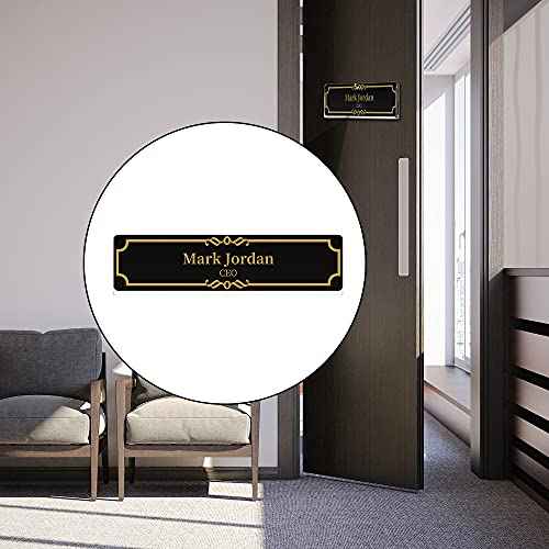 Acrylic Wall Name Plate Holder, Door Plate with Adhesive Tapes, Clear Sign Holder Frame, 2"x8", 5 Pack