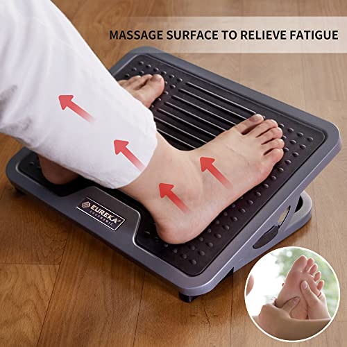 Eureka Ergonomic Compact Foot Rest with 0-20° Tilt, Massage Surface, Under-Desk Office Footrest
