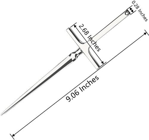 BANCHELLE Letter Opener - Sleek Silver Envelope Slitter for Effortless Opening | 9.06 x 2.68 x 0.28 Inches