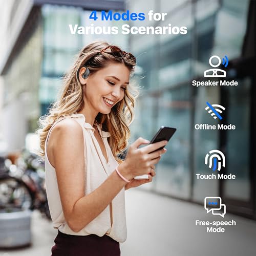 AI Language Translation Earbuds,Real-Time Translator for 144 Languages & Accents, HD Sound, Long Battery Life, Ideal for Travel and Business
