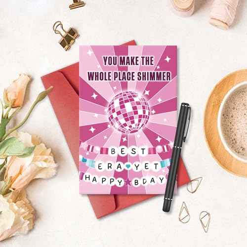 Tay Birthday Card for Best Friend, Funny Birthday Card Gift for Music Lovers, Best Era yet Birthday Card, You Make The Whole Place Shimmer