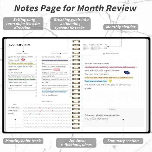 Monthly Planner 2026-2027, Jan 2026 - Dec 2027, 2 Year Calendar 2026-2027 Monthly Planner, 7.5" x 10", 24 month Calendar With Goals To Do List, Habit Tracker Suitable for Schools & Offices & Home