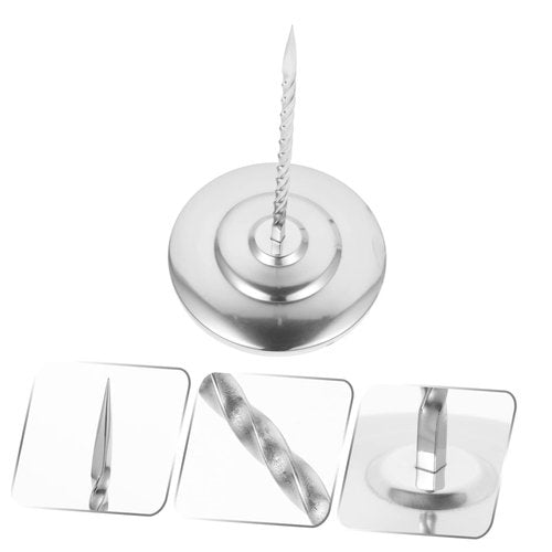 GRIRIW Stainless Steel Receipt Holder Spike Bill Storage Stand for Restaurant Office Kitchen Milk Tea Shop Stable Base for Checks Memos Receipts