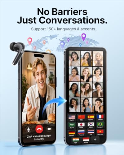 TRANSAI G1-GLOSS Real-Time Translator Earbuds - 157 Languages, In-Ear AI Language Translator