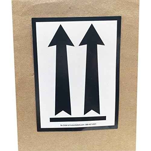 Air Specialty Black Arrows Up Labels 3 x 4 Inch 500 Adhesive Stickers