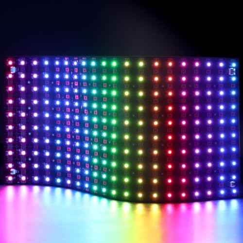 Scrolling LED Sign Programmable Flexible Panel, Cuttable 24V LB1924 (WS2811) RGB IC Individually Addressable Sheet Light Black Board for Backlighting and LED Advertising Sign (IP20, Black PCB)