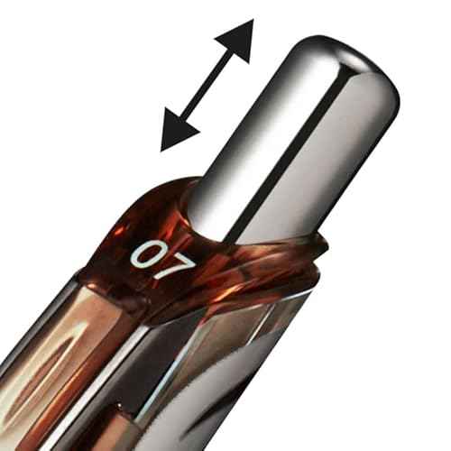 Pentel EnerGel RTX Retractable Liquid Gel Pen, (0.7mm) Metal Tip, Medium Line, Brown Ink, 12 pack (BL77-E)