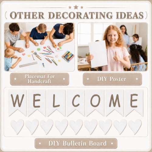 White Bulletin Board Roll Non-Woven Fabric 16in x 20ft - ClassyWhimsy