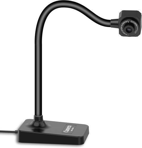 AlKOR USB Document Camera - Manual Focus Webcam with Mic | Foldable Design for Teaching & Distance Learning