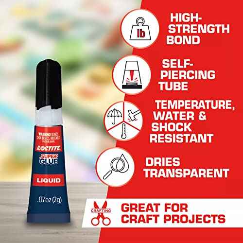 Loctite Super Glue Liquid, Clear, 0.07 fl oz Tube, 2 Pack - Superglue for Plastic, Wood, Metal, Crafts & Repair, Cyanoacrylate Adhesive Instant Glue, Quick Dry