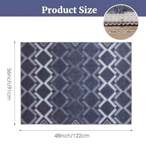 Office Chair Mat,36"x48" Chair Mats for Hardwood Floor,Safe Mats for Under Desk Chairs with Anti-Slip Backing,Computer Chair Mats with Sturdy Locked Edge,Easy to Clean Desk Chair Mat for Home/Office