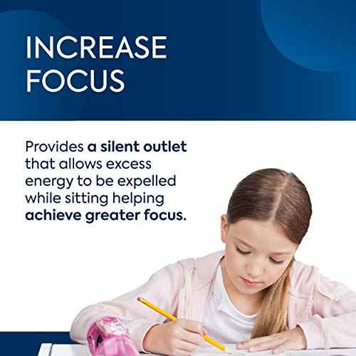 Bouncyband Wiggle Feet, Dark Blue, 1 Pack ? Sensory Foot Cushion Quietly Facilitates Movement to Help Improve Concentration - 12¡± x 9¡± x 2.5¡± Sensory Tool, Ideal for The Classroom, Work, or at Home