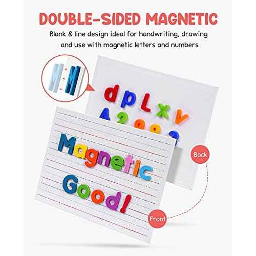 GAMENOTE White Board Dry Erase, Small Magnetic Lined White Board Set, Double Sided Magnet Ruled Lap Boards Whiteboard for Kids and Student Learning Homeschool Classroom, 9x12 Inches (Pack of 6)