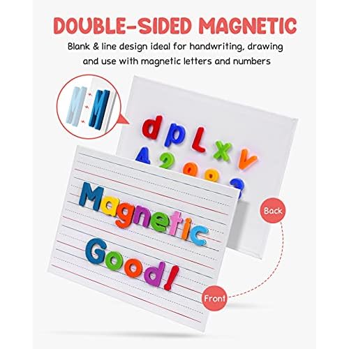 GAMENOTE White Board Dry Erase, Small Magnetic Lined White Board Set, Double Sided Magnet Ruled Lap Boards Whiteboard for Kids and Student Learning, 9x12 Inches (Pack of 12)