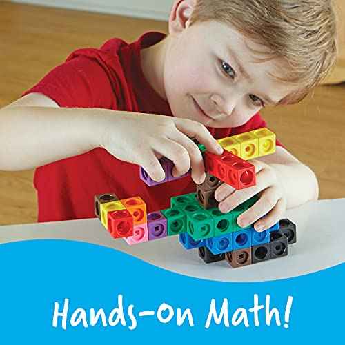 Learning Resources MathLink Cubes Big Builders - Set of 200 Cubes, Ages 5+, Develops Early Math Skills, STEM Toys, Math Games for Kids, Math Cubes for Kids