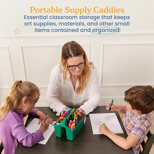 ECR4Kids 4-Compartment Small Caddy, Storage Organizer, Primary, 6-Pack