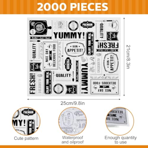 2000 Pieces Newsprint Wax Sheets Newspaper Food Wrap Paper,White