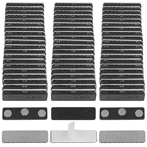 ExcelMark 60 Magnetic Name Badge Holders with 3 Premium Strength Neodymium Magnets