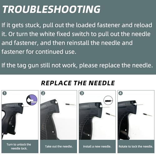 JINFFR Tagging Gun Kit for Clothing with 1600 x 1