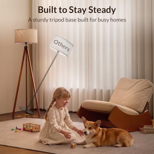 LEPOWER Brown Tripod Floor Lamp - Mid Century Modern Standing Lamp for Living Room