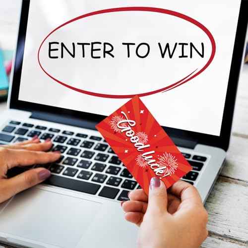 1200 Pcs Red Enter to Win Raffle Tickets Cards 3.5 x 2 Inch Entry Form Ticket Cards for Contest, Auction, Raffles, Ballot Box with Space for Name, Email Address Phone Number Fields (1200)