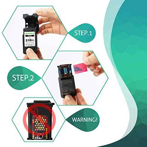GREENBOX Remanufactured PG-210XL Ink Cartridge Replacement for Canon 210XL Black Ink Cartridge, High Yield for Canon PIXMA IP2702 MX410 MP495 MP230 MP240 MP280 MX340 MX350 MX360 Printer (2-Black)
