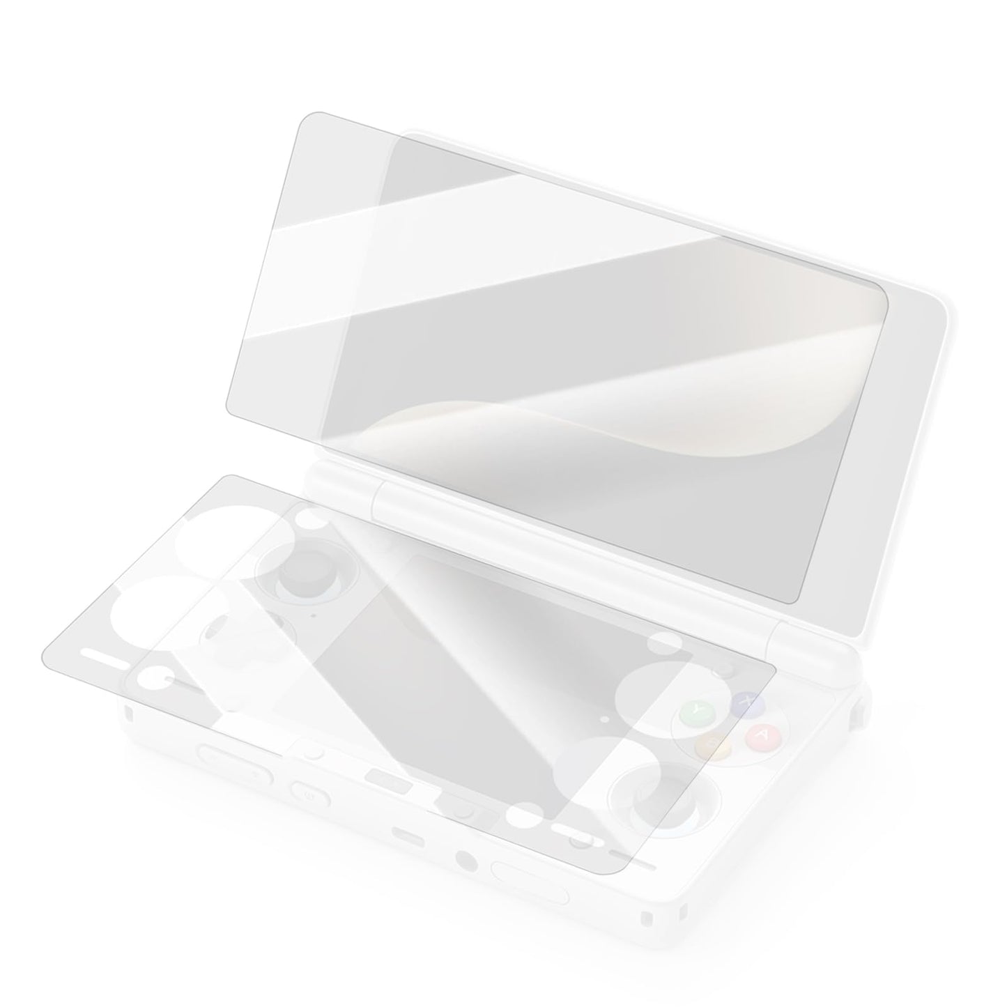 KCMOSGI Screen Protector for AYN THOR Handheld Console, Tempered Glass Protection Accessories, Scratch-Resistant, High-Definition, Easy Install, (Upper & Lower Screen)