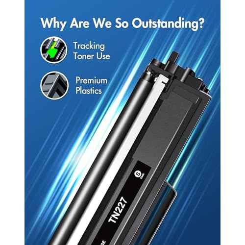 TN227BK TN-227BK TN227 Black: MFC-L3770CDW High Yield Toner Cartridge Replacement for Brother TN227 TN227BK TN223BK TN-223BK to Work with Brother MFC-L3770CDW HL-L3290CDW HL-L3270CDW, 2 Pack