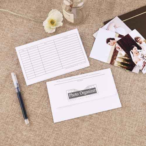 Lineco, Acid Free Photo organizer White File Envelopes 4x6 Inch, for Photos, Postcards, Greeting Cards (25/Pack, 4 Packs)