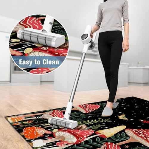 Office Chair Mat for Hardwood Floor Mushroom 48"x60" Computer Gaming Chair Mat Anti-Slip Rugs Floor Protector for Rolling Chairs Under Desk Rug for Home