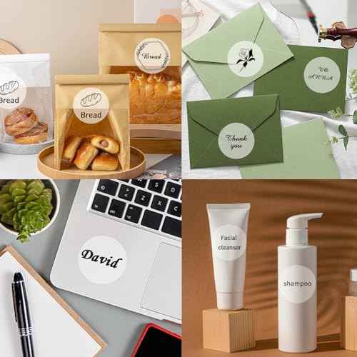 2" Round Transparent Thermal Label Stickers,Self-Adhesive Direct Thermal Labels,300 Sheets with Perforation Line in ROLL