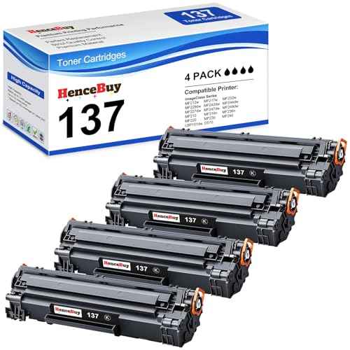 Compatible Toner Cartridge Replacement for Canon 137 Black Toner Cartridge 137 CRG137 Work for ImageCLASS MF236n D570 MF232w F242dw MF244dw MF247dw MF249dw MF240 MF230 MF210 (Black, 4-Pack)