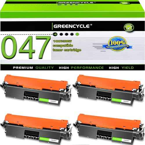 greencycle 047 Toner Cartridge BlackReplacement Compatible for Canon Toner Cartridge 047 imageCLASS MF113W LBP113W LBP112 MF112 MF110 LBP110 Printer Ink Cartridge (4PCS,Black)