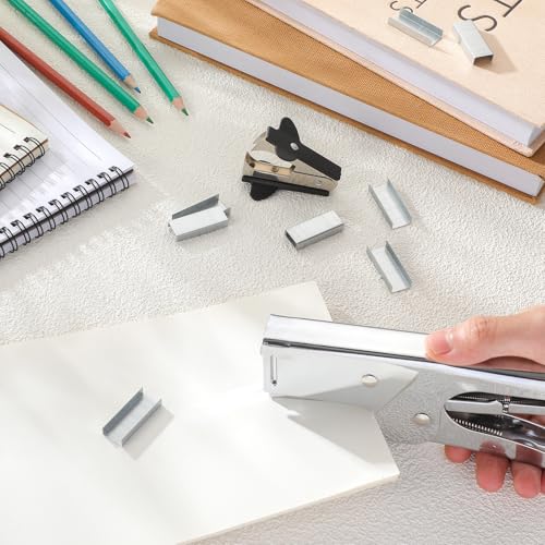 Fullhawl Silver Stapler Set with 1000 Staples & Remover | Heavy-Duty Office Desktop