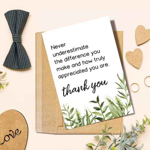 Employee Thank You Card, Appreciation Card for Coworker Boss Staff, Never Underestimate The Different You Make...